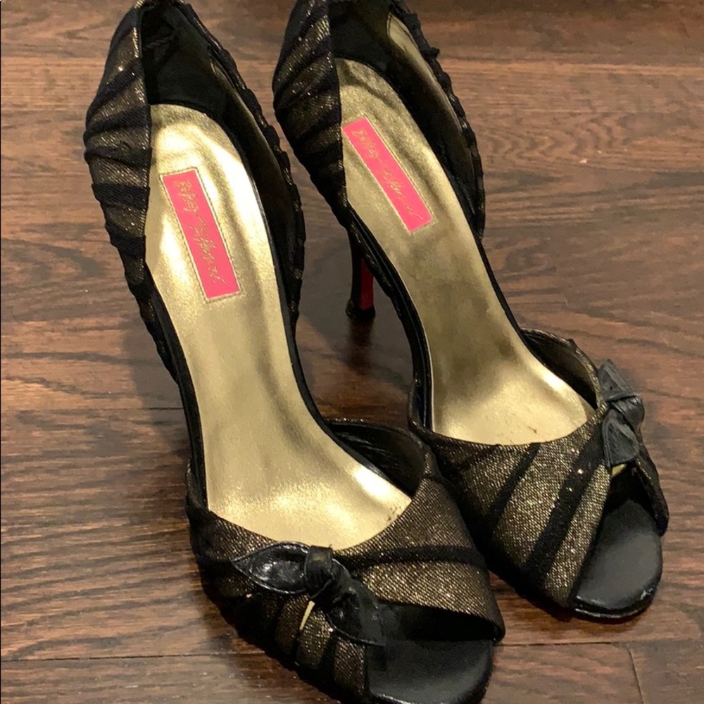 Betsey Johnson open toe high heel minimal wear